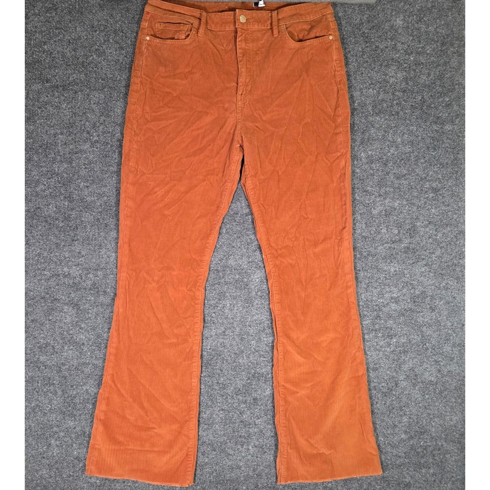 Sam Edelman Corduroy Pants Womens 31 Rust Orange Flare High Rise Vintage Style